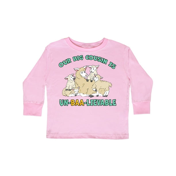 inktastic Sweet Cousin with Pink Flowers Toddler Long Sleeve T-Shirt inktastic Sweet Cousin with Pink Flowers Toddler Long Sleeve T-Shirt